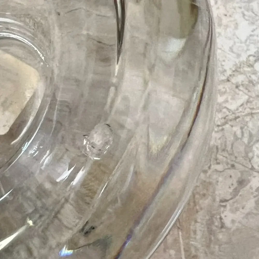 Crate & Barrel Clear Glow Tealight Candle Holder 3.5